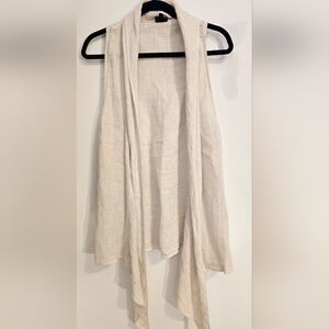 White Vest 100% Linen Size Large MSRP $58 Eileen Fischer